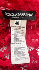 Top in pizzo rosso Dolce & Gabbana