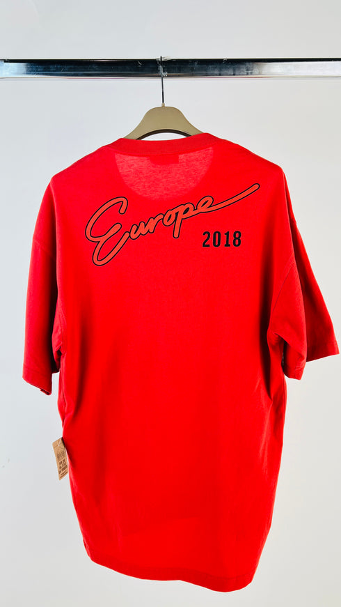 T-shirt rossa Europe 2018