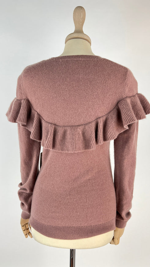 Maglia in cashmere con rouche
