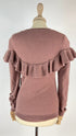 Maglia in cashmere con rouche