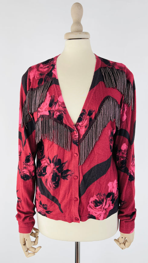 Cardigan a frange
