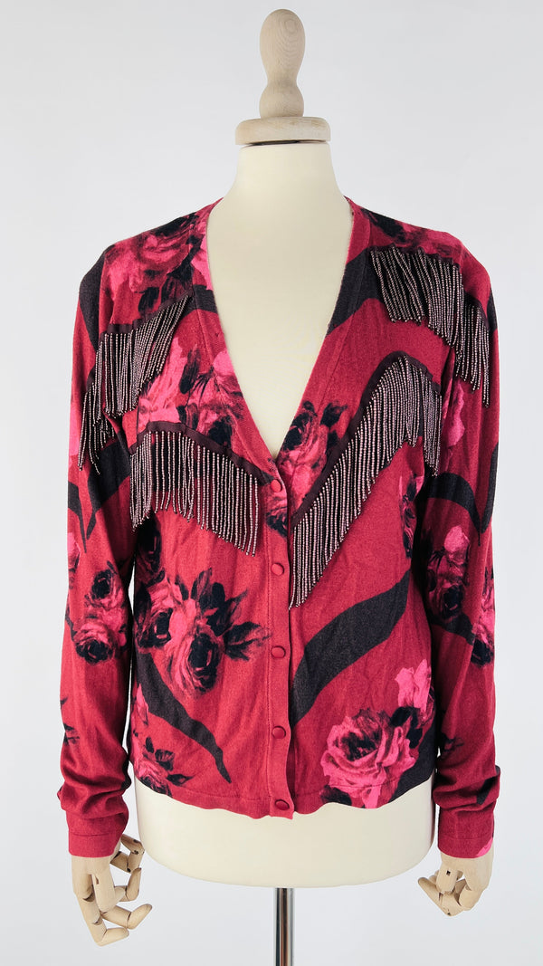 Cardigan a frange
