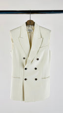 Gilet bianco doppiopetto Maison Margiela