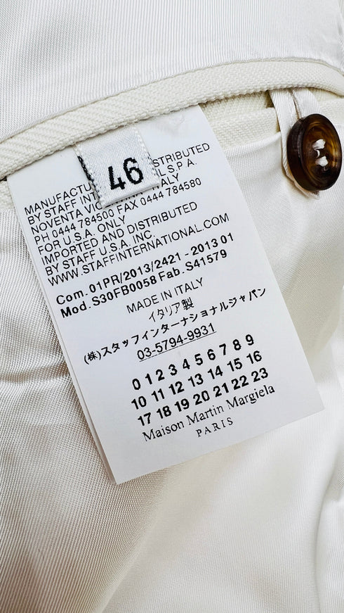 Gilet bianco doppiopetto