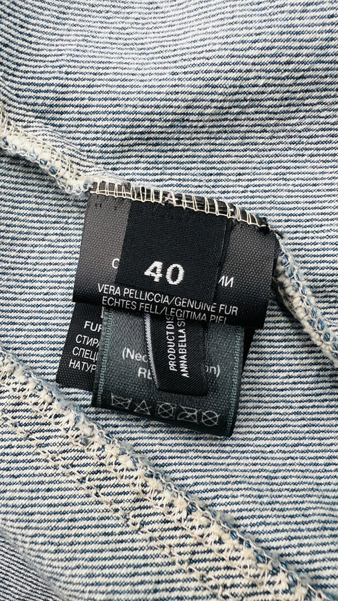 Giubotto in denim inserti pelliccia
