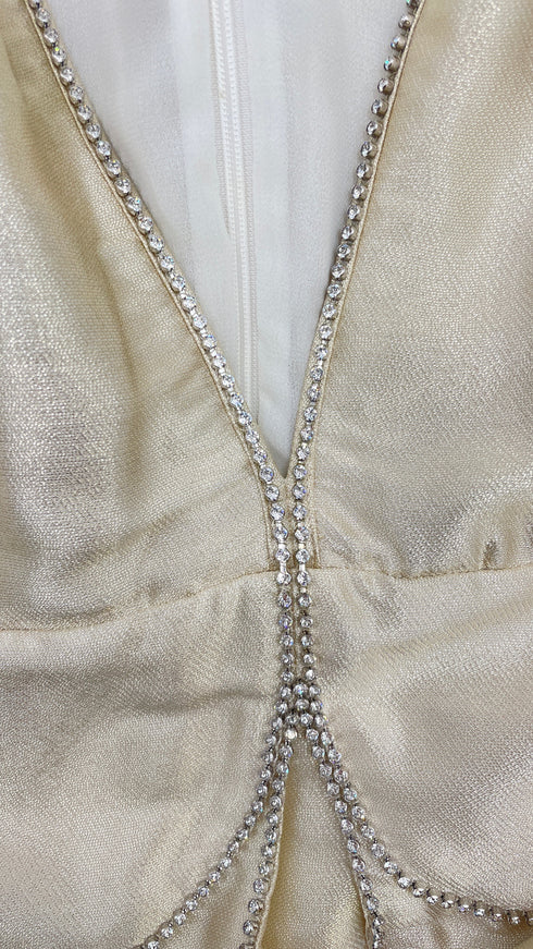 Abito lungo con strass