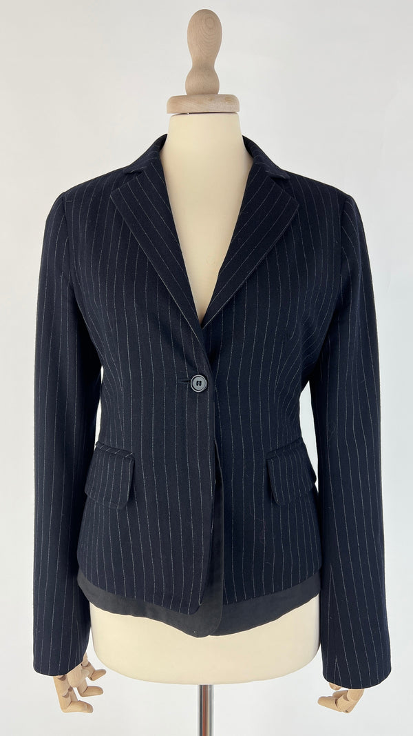 Blazer gessato lana