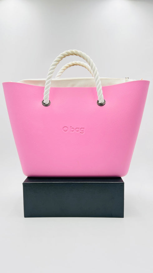 Shopper rosa manici in corda