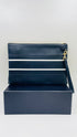 Pochette in pelle blu
