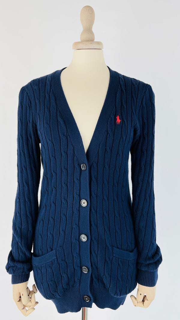 Cardigan cotone trecce