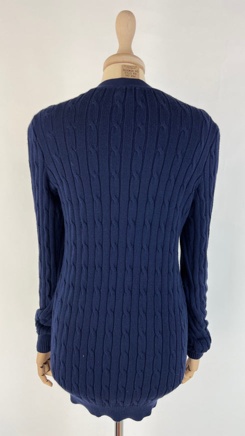 Cardigan cotone trecce
