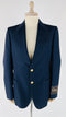 Blazer blu con impunture bianche