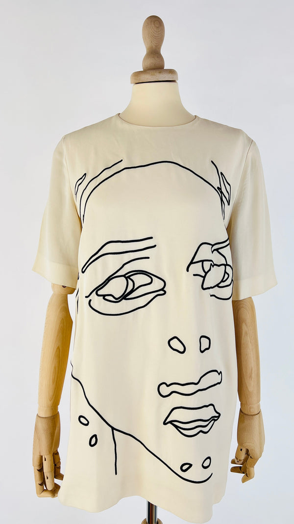 T-shirt lunga tessuto