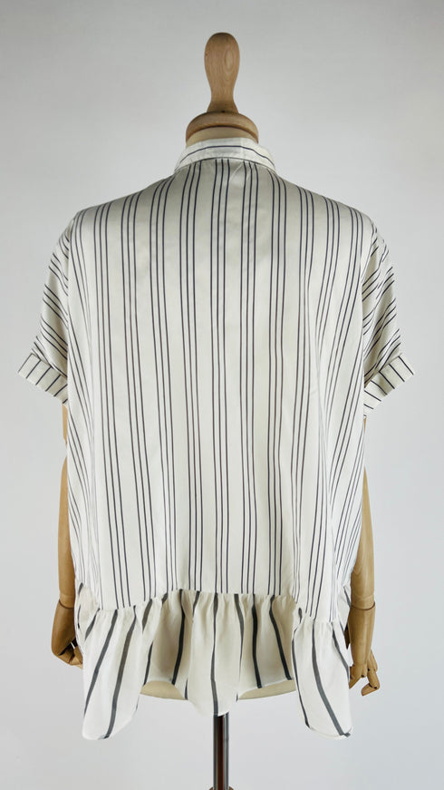 Camicia gessata in seta