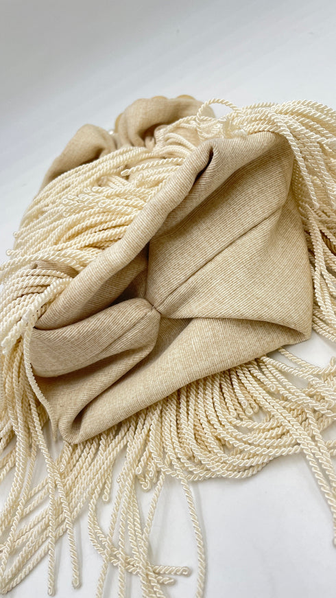 Borsa perle e frangie