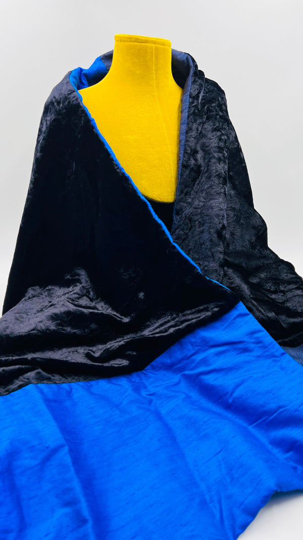 Maxi stola doppio tessuto