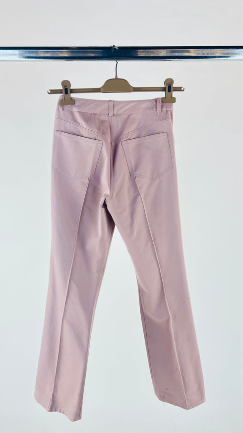 Pantaloni gamba dritta satin