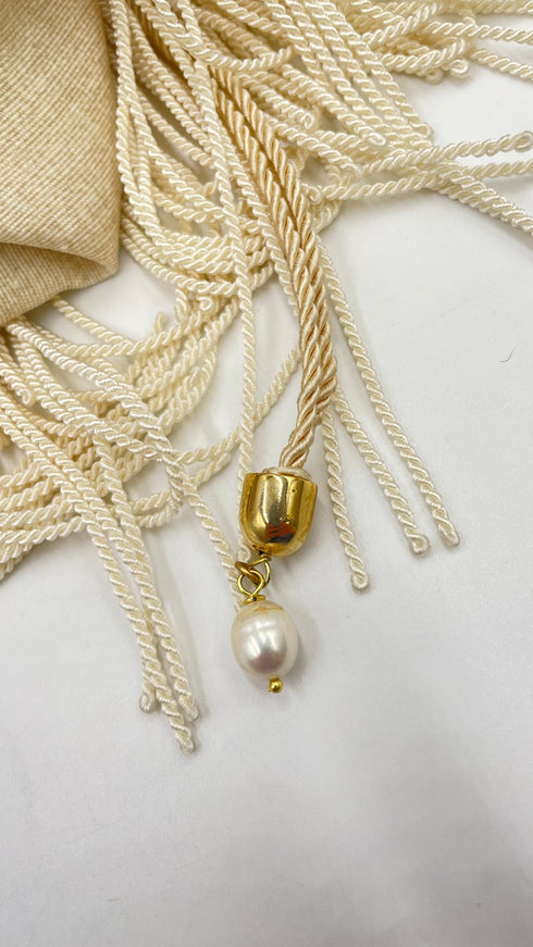 Borsa perle e frangie