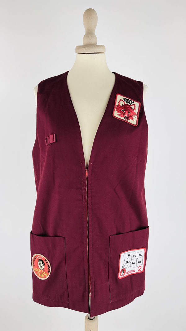 Gilet lungo con toppe
