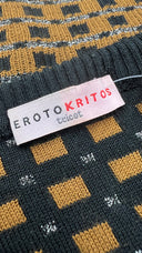 Maglia jacquard a quadri con lurex Erotokritos