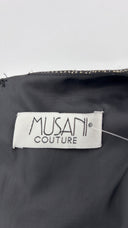 Abito midi con volant e inserti lamé MUSANI couture