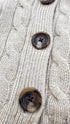 Cardigan trecce lana e cashmere