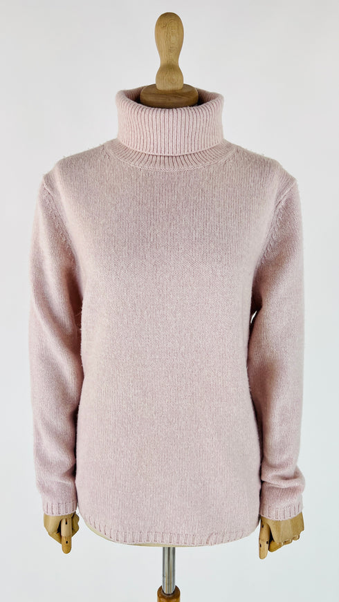 Maglione a collo alto rosa