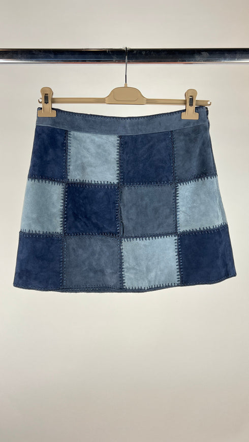 Gonna corta in suede con cartellino