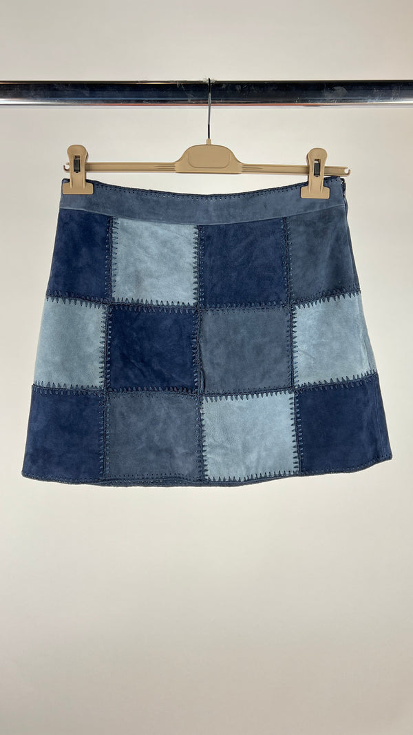 Gonna corta in suede con cartellino