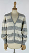 Cardigan a righe in cashmere