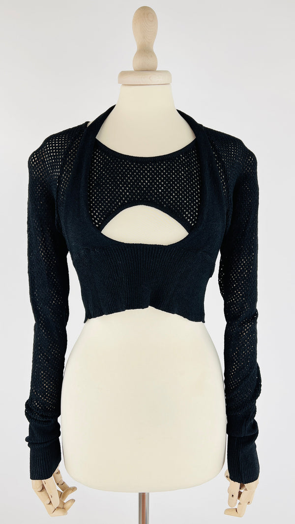 Longsleeve retata cropped