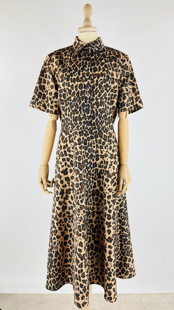 Abito midi chemisier animalier