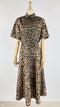 Abito midi chemisier animalier