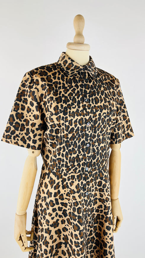 Abito midi chemisier animalier
