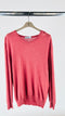 Maglia a V cashmere rosa