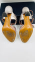 Slingback pelle e raso N.40