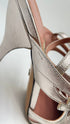 Slingback pelle e raso N.40