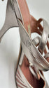 Slingback pelle e raso N.40