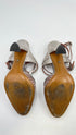 Slingback pelle e raso N.40