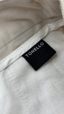 Pantaloni gamba stretta con pince e cartellino Tonello