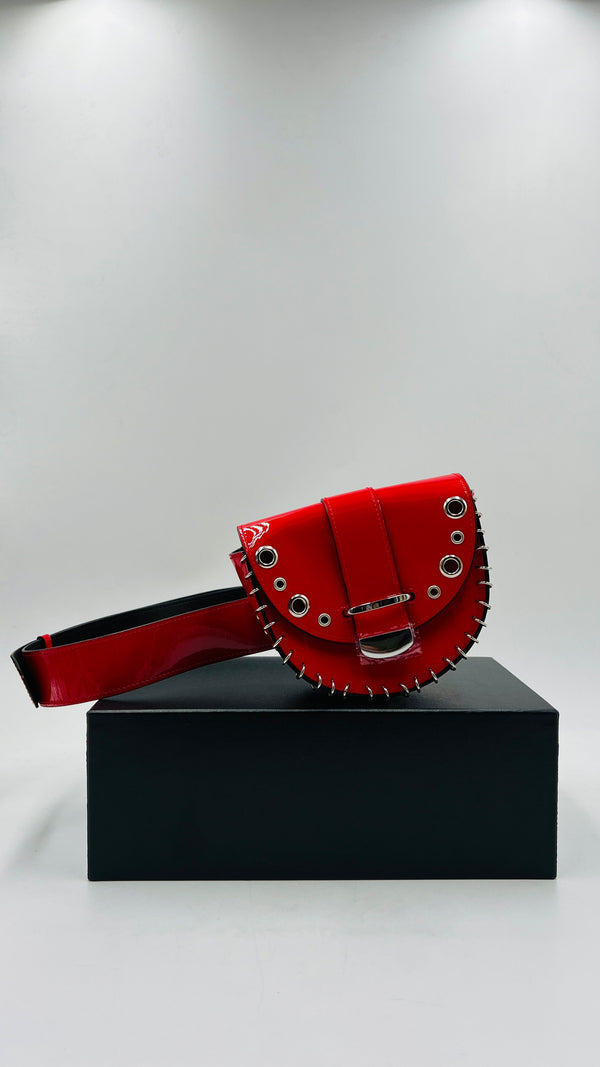 Marsupio in vernice rosso