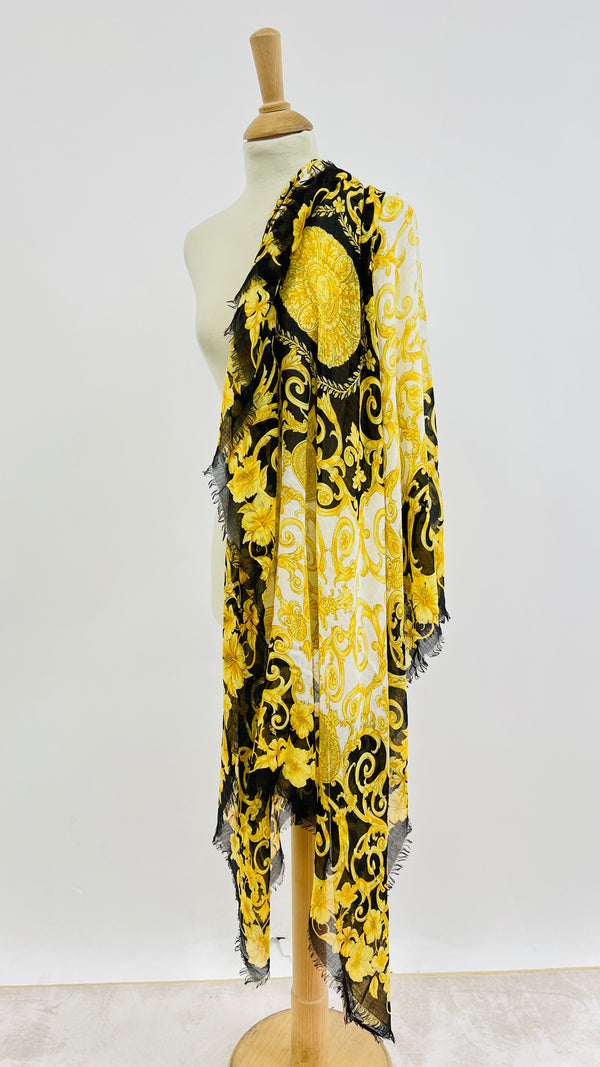 Foulard barocco sfrangiato