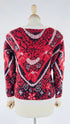 Maglione jacquard floreale