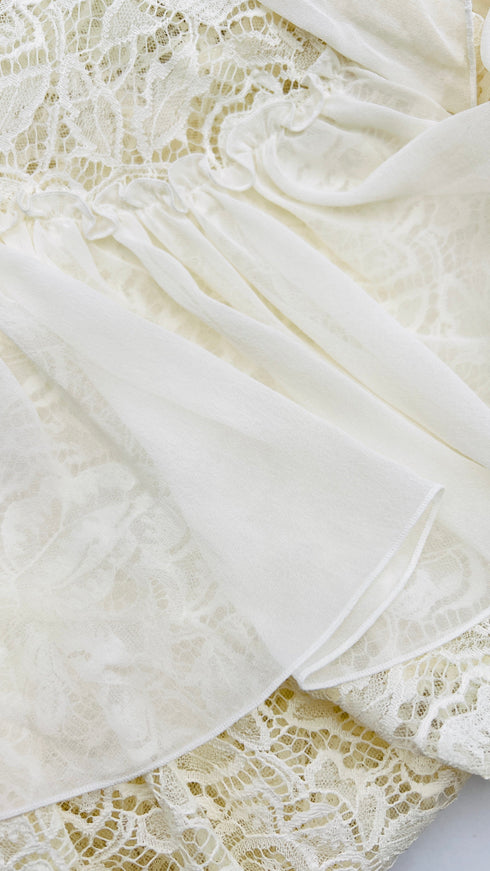 Camicia con macro volant