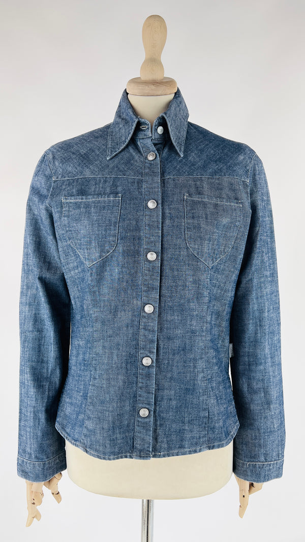 Camicia sfiancata in denim