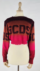 Maglia cropped lurex Gcds