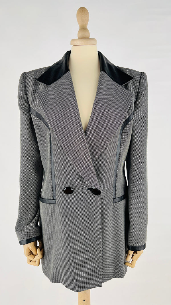 Giacca inserti in pelle vintage
