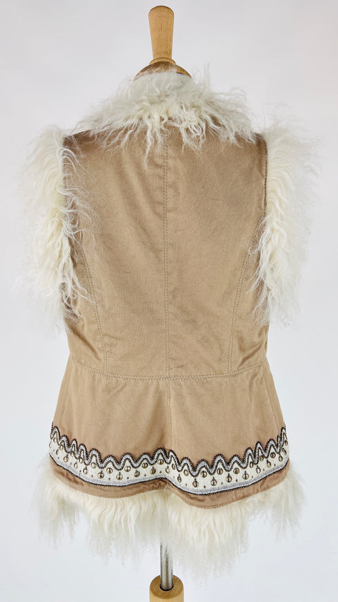 Gilet reversibile con appliqués