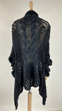 Cardigan oversize lungo nero BLAYDE