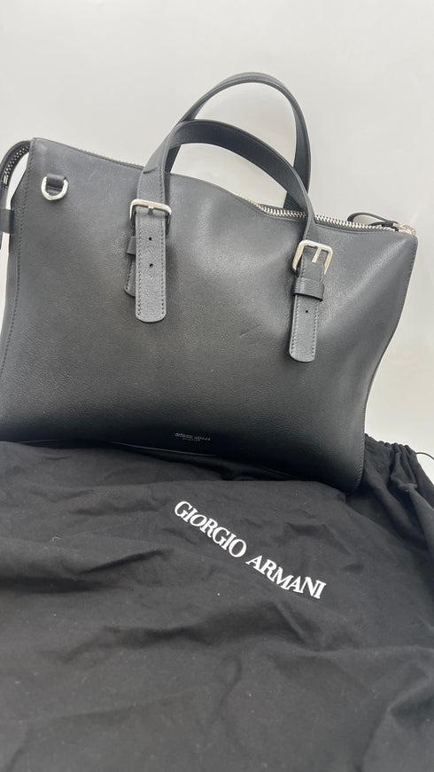 Borsa in pelle nera